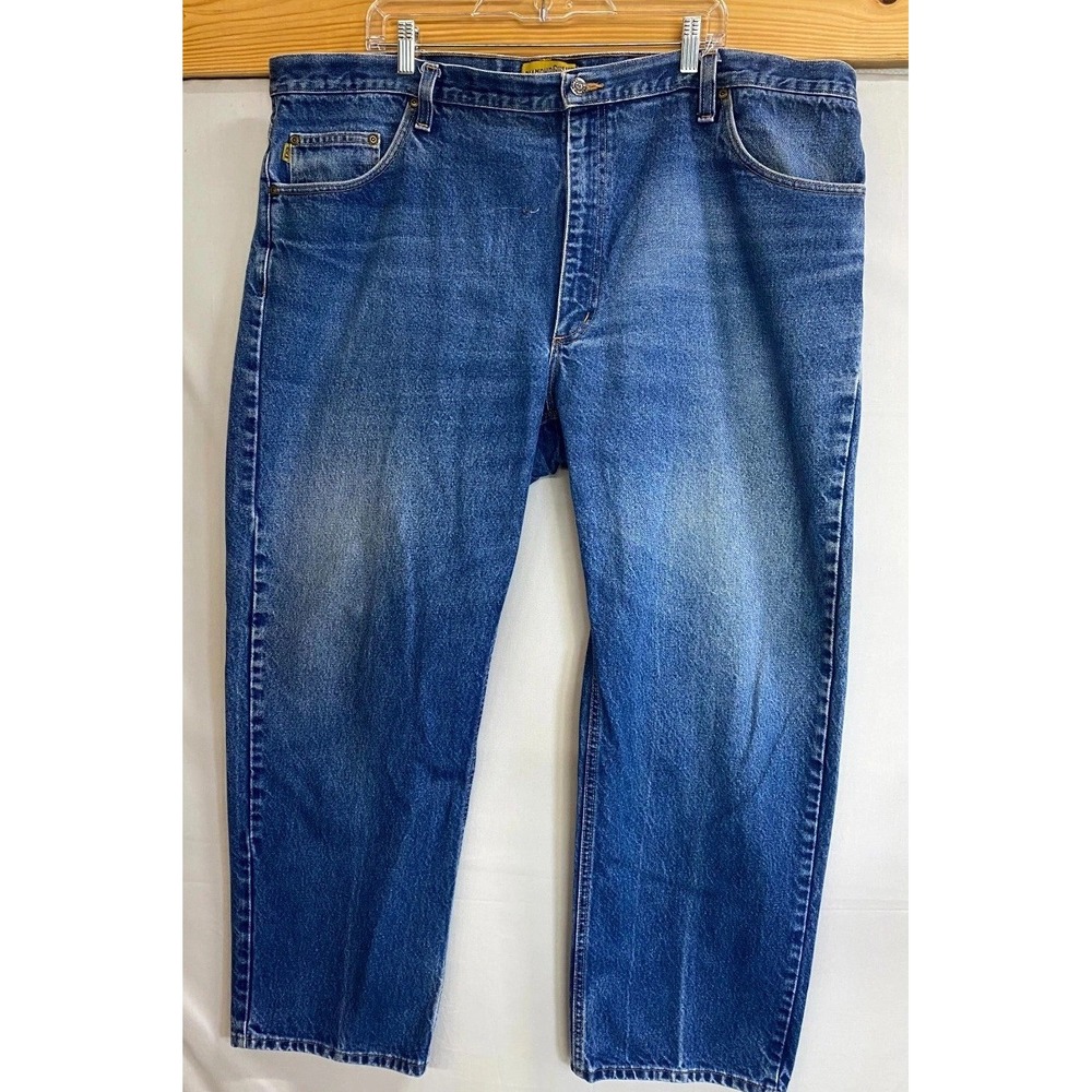 Diamond Gusset Jeans Mens 46x29 Blue Denim Cotton USA Medium Wash Straight Leg